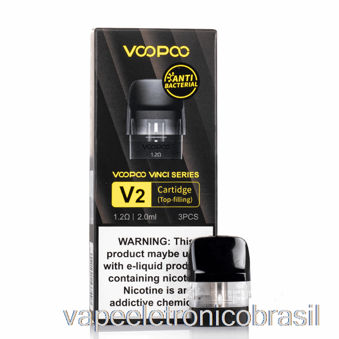 Vape Eletrônico Voopoo Drag Nano 2 Pods De Substituição 1.2ohm Cartucho Vinci V2